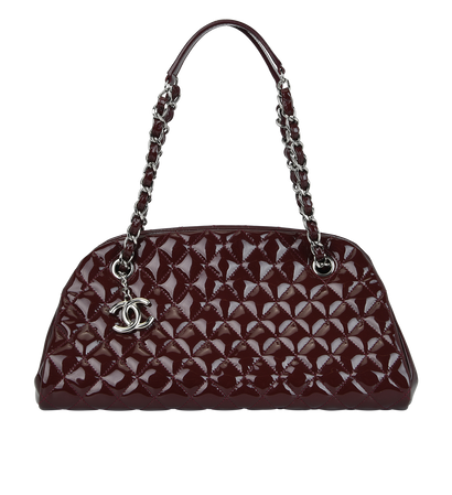 Mademoiselle, &pound;950, Handbags, Red, Patent Leather, Front view